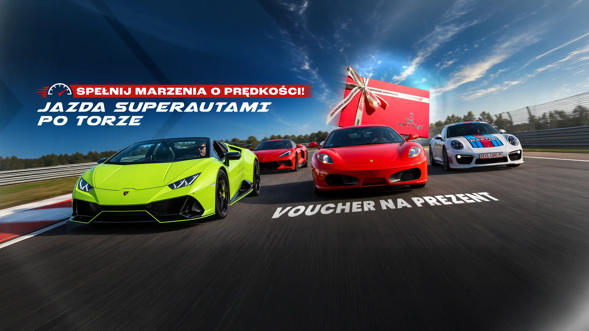 Jazdy sportowymi autami na torach wyścigowych - 2 lata ważności